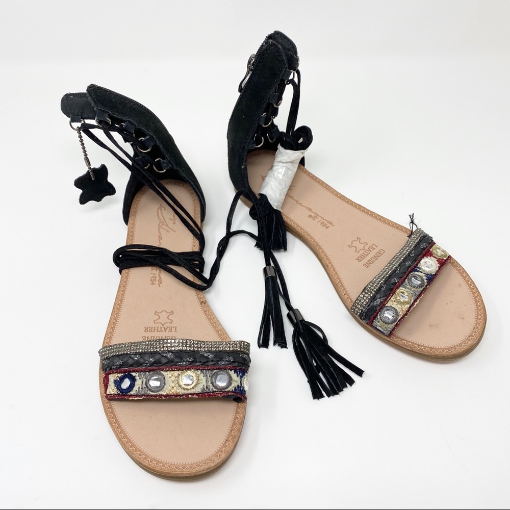 Vintage Havana Lace Up Suede Gladiator Sandals